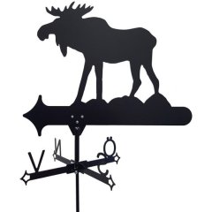Vindflöjel Älg Tjur vit bakgrund.
