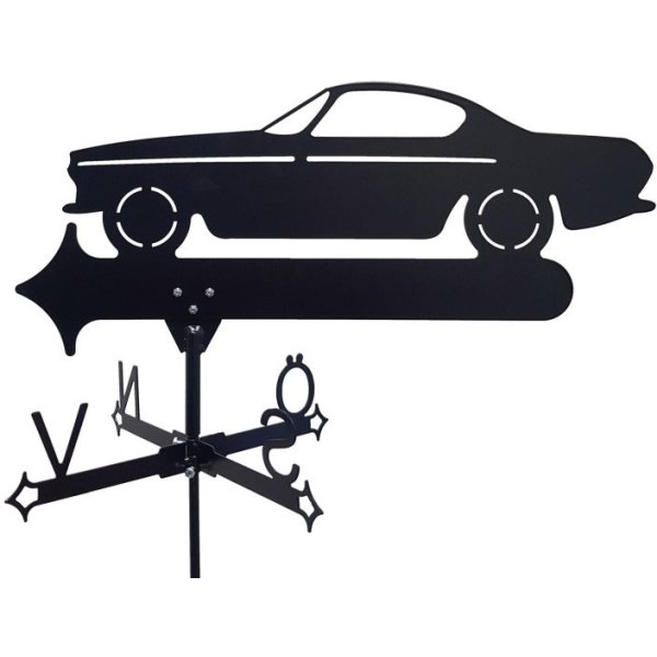 Vindflöjel Volvo P1800 vit bakgrund.
