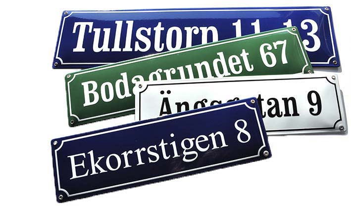 Emaljskyltar